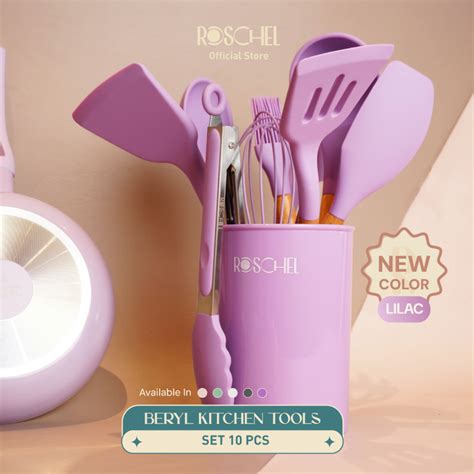 Jual Roschel Beryl Pcs Set Kitchen Tools Alat Masak Spatula Set