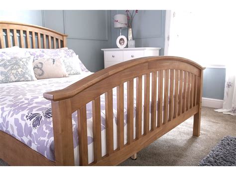 Madrid Oak Wood 5ft Kingsize 150cm High Foot End Bed Frame