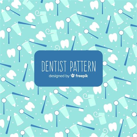 Free Vector Flat Dentist Pattern