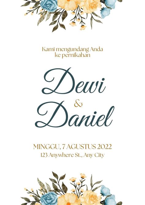 Undangan Pernikahan Minimalis Dan Elegan - Contoh Surat Resmi