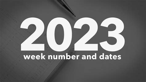 2023 Calendar Week Numbers and Dates - List of National Days