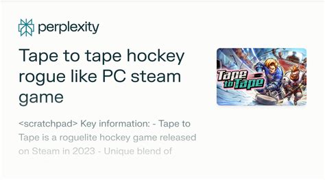 Tape To Tape Hockey Rogue Like PC Steam Game