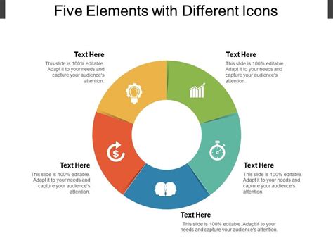 Five Elements With Different Icons | PPT Images Gallery | PowerPoint ...