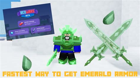 Fastest Way To Get Emerald Armor Roblox Bedwars Youtube