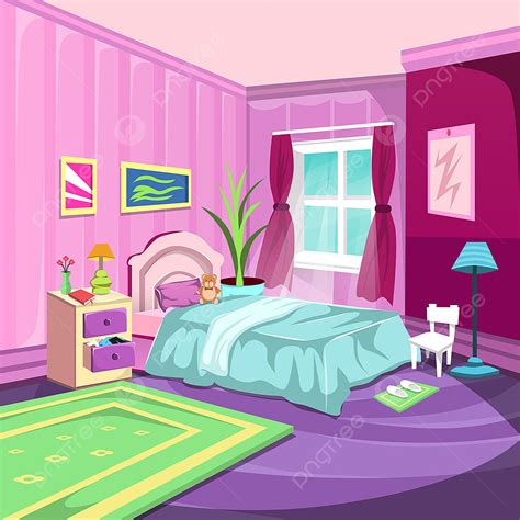 Bedroom Interior Furniture Vector Design Images, Bedroom Interior Room ...