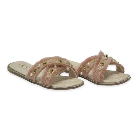 PU Leather Exclusive Flat Sandals For Women - Pink - 8315-103