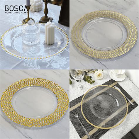 Jual Bosca Living Gold Charger Plate 1 Tatakan Piring Makan