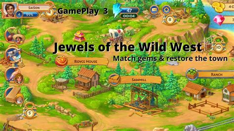 Jewels Of The Wild West Match Gems Restore The Town Gameplay