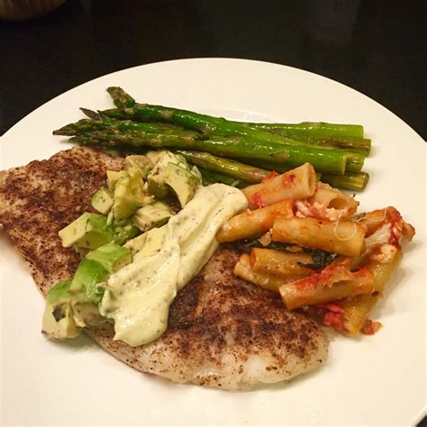 Flounder Fillets with Garam Masala, Avocado & Mayo