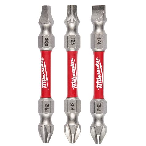 Milwaukee Tool Shockwave Impact Duty Alloy Steel Ph2 Sq2 T25 Double