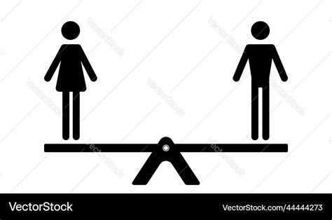 Icon Of A Man And Woman On A Seesaw Gender Vector Image