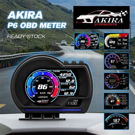 VERSION TERBARU AKIRA P6 OBD OBD2 METER For PROTON PERODUA Myvi Axia