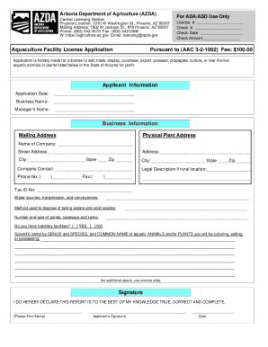 Fillable Online Arizona Department Of Agriculture Azda Fax Email