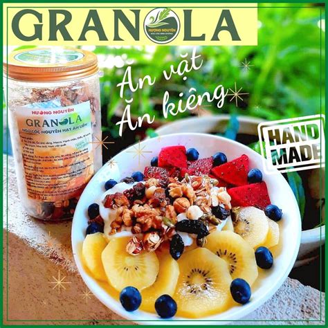 Ngũ cốc Granola ăn kiêng hỗ trợ giảm cân Granola siêu hạt vị Quế cực