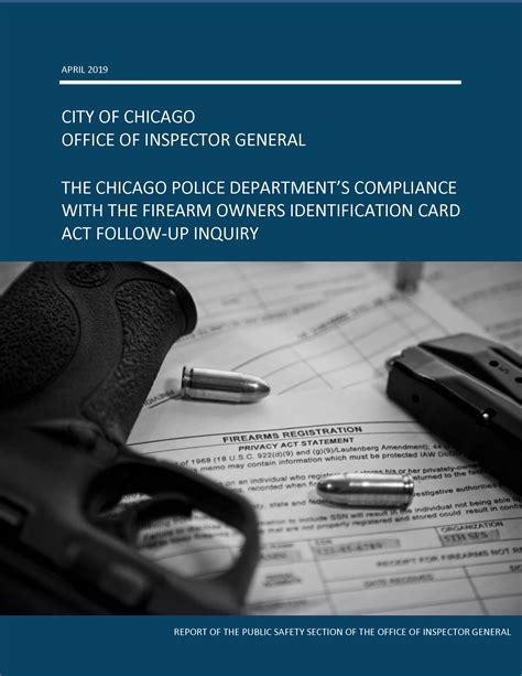 Cpds Compliance With The Firearm Owners Identification Card Act Follow