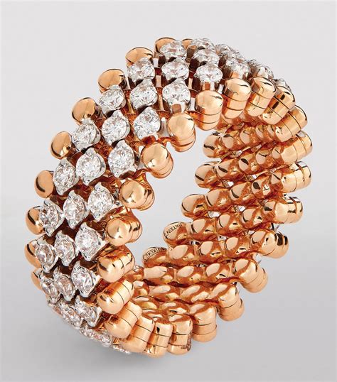 Serafino Consoli Rose Gold And Diamond Brevetto Ring Harrods UK