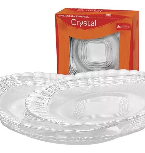 Juego De 6 Platos Planos De Cristal MercadoLibre