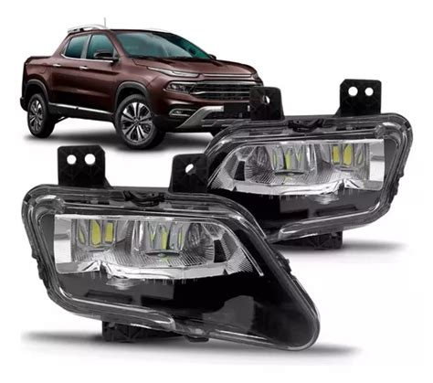 Par Farol Auxiliar C Lâmpada Led Fiat Toro 2022 2023 2024 Frete grátis