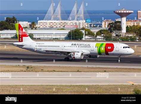 Tap Air Portugal Airbus A321 Aircraft Lisbon Airport In Portugal Stock