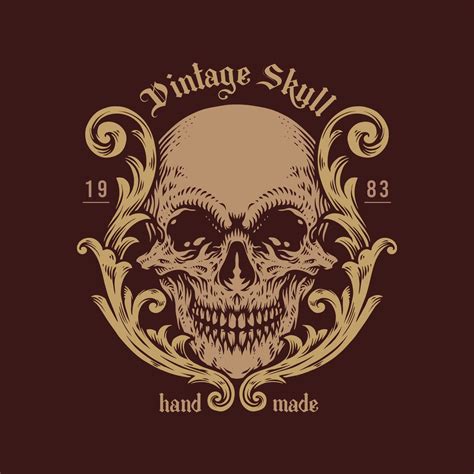 Vintage Skull HandDrawn Illustrations 2173849 Vector Art at Vecteezy