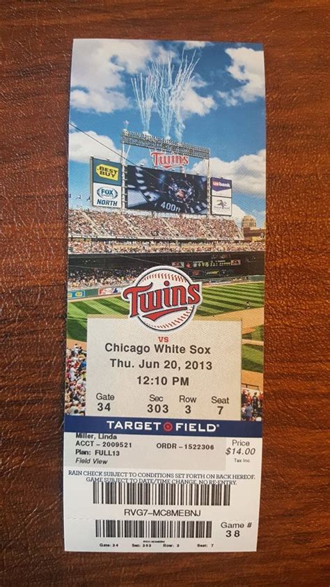 Minnesota Twins Vs Chicago White Sox Ticket Stu