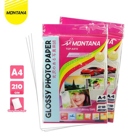 Jual Glossy Photo Paper Kertas Foto Montana Tgp A A Gr Gsm