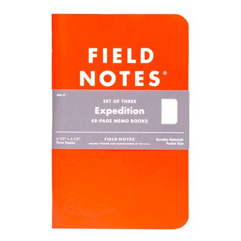 Field Notes 3 Pack Expedition Waterproof Notebooks - FNC-17 EXPEDTION 3PK