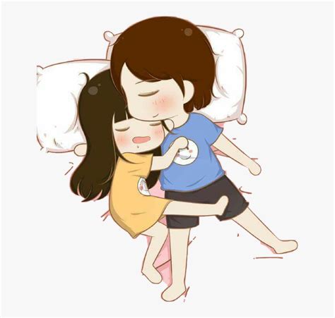 #cuddle #love #sleep #freetoedit - Cuddling Sleep Together Cartoon, HD ...