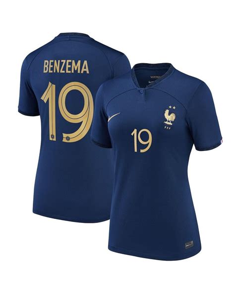 Nike Karim Benzema France National Team 2022/23 Home Breathe Stadium Replica Player Jersey At ...