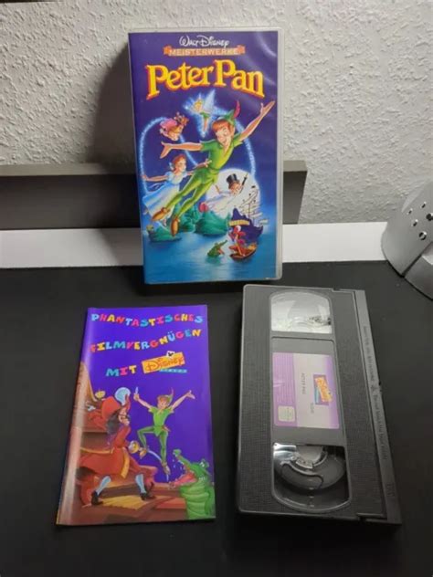 VHS PETER Pan Walt Disney Meisterwerke PAL 00245 Nur Auf Kassette