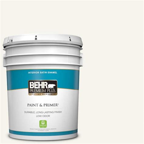 Behr Premium Plus Gal Polar Bear Satin Enamel Low Odor Interior