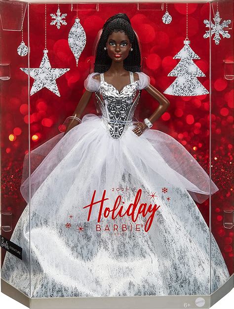 Barbie Signature Holiday 2021 AA Brunette Braided Hair Doll Is