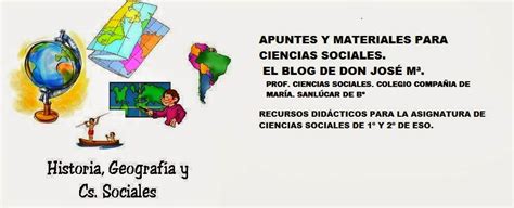 Apuntes y materiales para Ciencias Sociales de 1º y 2º de ESO