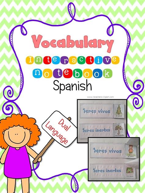 Interactive Notebook For Practicing Vocabulary Spanish Whole Year