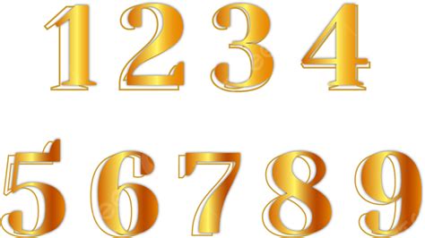 Numeros De Oro Png Numeros De Oro Png Vector Dorado Vector De Números Png Y Vector Para