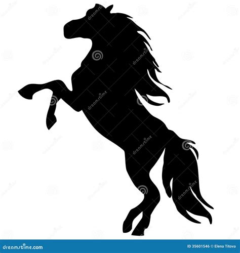 Cheval De Silhouette Illustration De Vecteur Illustration Du Rythme