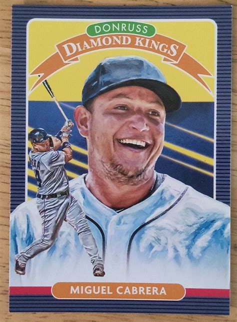 Panini Donruss Miguel Cabrera Diamond Kings Yellow Parallel Ebay