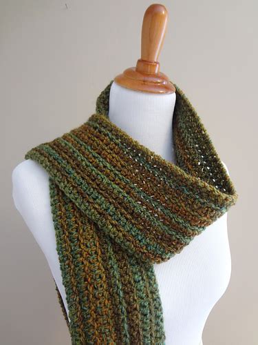 Ravelry Wise Oak Ribbed Scarf Pattern By Fiber Flux Jennifer Dickerson