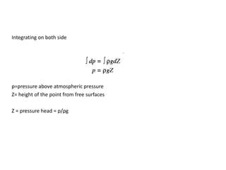 Fluid Mechanics Fluid Statics Pascals Law Hydrostatic Law PPT