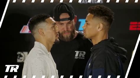 Teofimo Lopez Jamaine Ortiz Have Intense Face Off Thursday On Espn