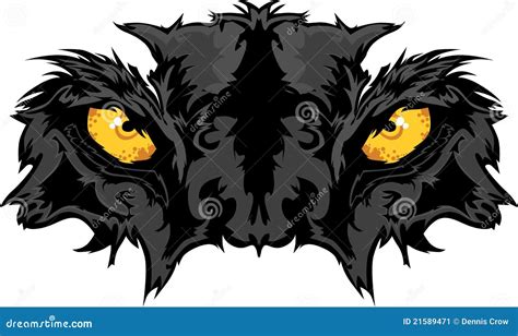 Panther Eyes Mascot Graphic Stock Image - Image: 21589471