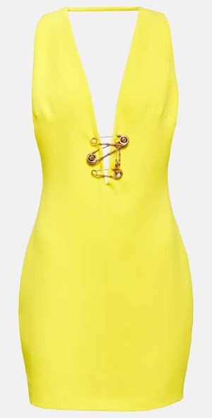 Versace Safety Pin Silk Minidress