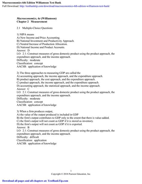 Macroeconomics Th Edition Williamson Test Bank By Beatrizkk Issuu