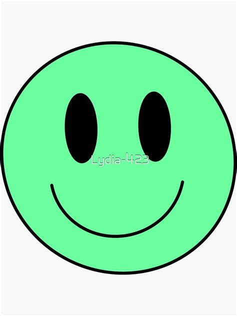 "Green Happy Face" Sticker by Lydia-423 | Redbubble