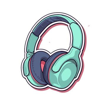 An Orange With Headphones Clipart Vector Sticker Design With Cartoon