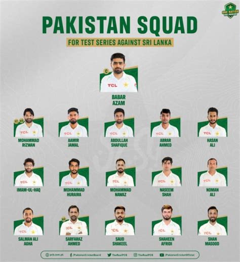 Pakistan Announce Player Squad For Test Series Against Sri Lanka