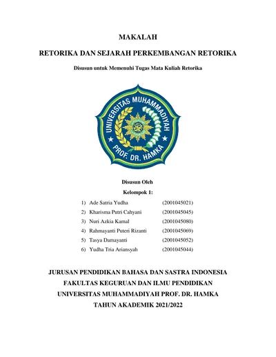 Makalah Retorika Dan Sejarah Perkembangan Retorika