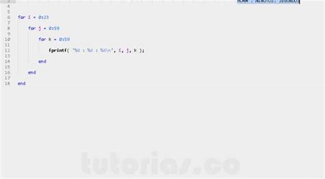 Ciclo For Matlab Hora Completa De Un Dia Tutorias Co