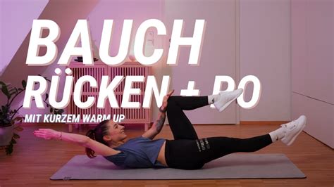 Bauch R Cken Po Training Bauch Workout Auf Musik Min Kein