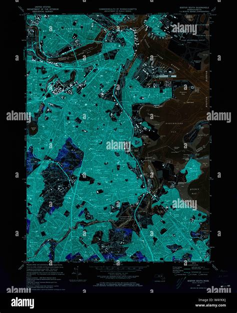 Massachusetts USGS Historical Topo Map MA Boston South 350037 1970
